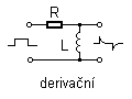 Obrázek schéma Derivační RL obvod.